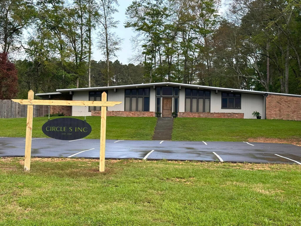 the exterior of the Circle S offices in New Hebron, Mississippi